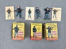 Warriors Of The World Marx Civil War Soldiers Lot Of 3 With Cards Boxes 1960  s