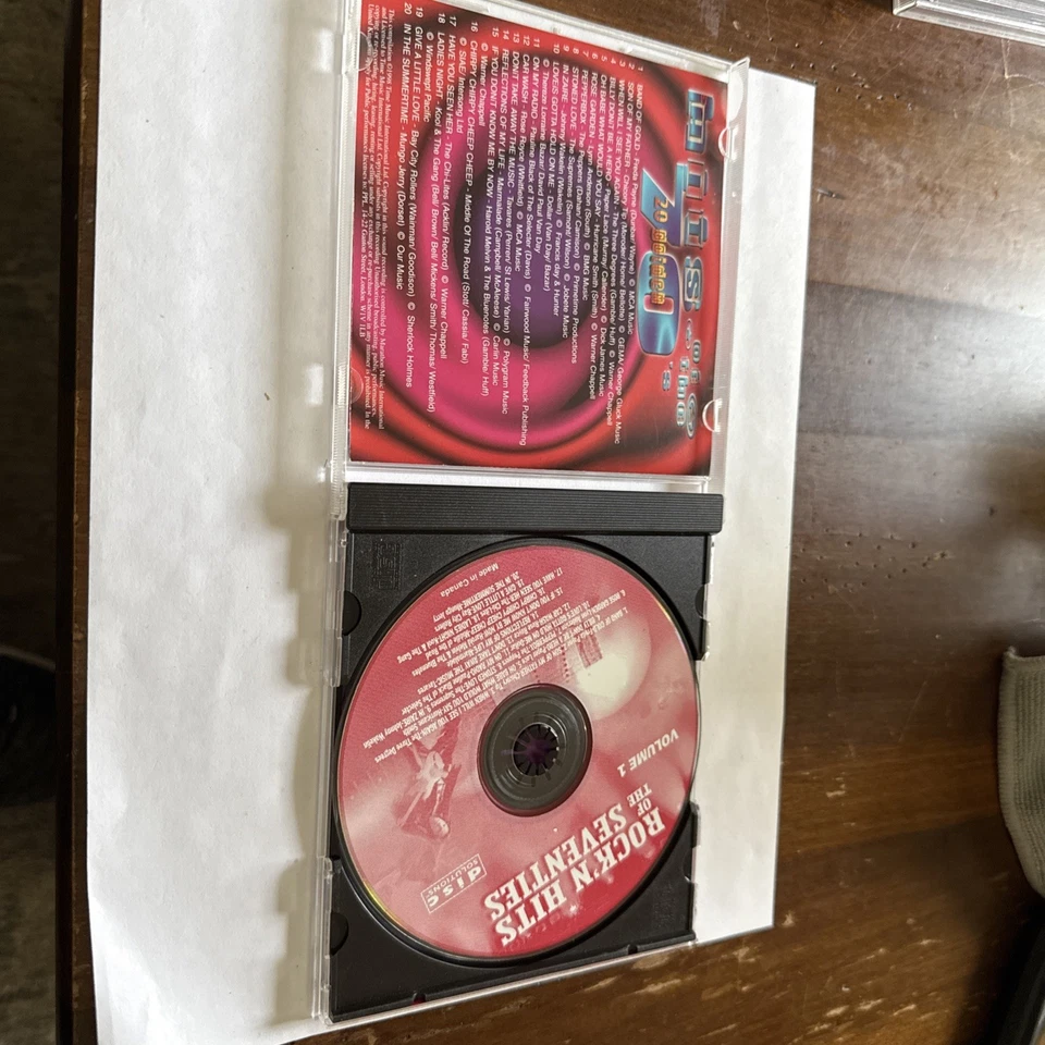 20 Golden Hits Of The 70's (CD 1998 Time Life Intl) Pop Rock Various Artist Foto 2 de 2