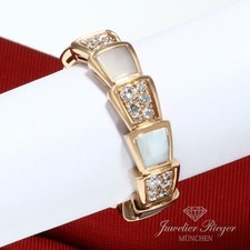 Anello Bulgari Serpenti Vipera oro rosa 750 gr 53 2020 madreperla diamanti oro