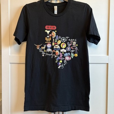 Iconic Texas People Brands Blue Bell Whataburger Selena HEB Adult Small T-shirt