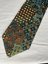 Vintage Chaps Ralph Lauren Tie Paisley Multi Colored 100 Sold USA Made