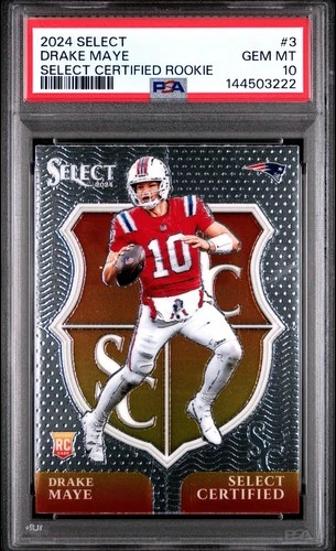 2024 PANINI SELECT SELECT CERTIFIED ROOKIES 3 DRAKE MAYE PSA 10 3222
