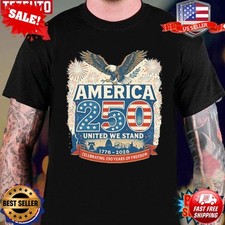 America s 250th Anniversary Of Freedom USA 1776-2026 T-Shirt S-5XL multicolor