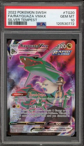 Pokemon Rayquaza VMAX Silver Tempest Trainer Gallery Full Art #TG20 PSA 10