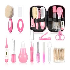 Baby Essentials Kit 14 PC Pink Nail Clipper Nasal Aspirator