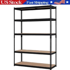 Garage Storage Shelves ,5 Tier Metal Heavy Duty Shelving Utility Adjustable Rack