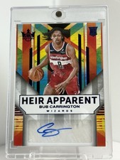 2024-25 Panini Court Kings Heir Apparent Bub Carrington #HA-5 Amber /75 (AU, RC)