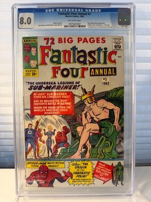 Fantastic Four Annual #1 (1963) Marvel Comics 1st Lady Dorma & Krang CGC 8.0 OW