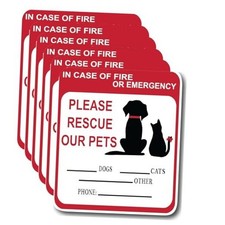 in Case of Fire or Emergency Please Rescue Our Pets Stickers Pet Alert