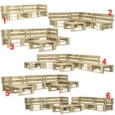 Holz Palettensofa Garten Sofagarnitur Palettenmöbel Ecksofa Loungemöbel 