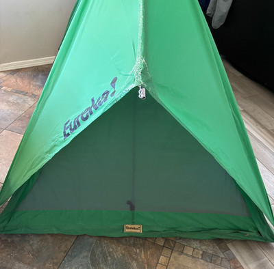 Eureka Timberline 2 Nylon A-Frame Tent Green / Beige Vintage - 2-Person Used