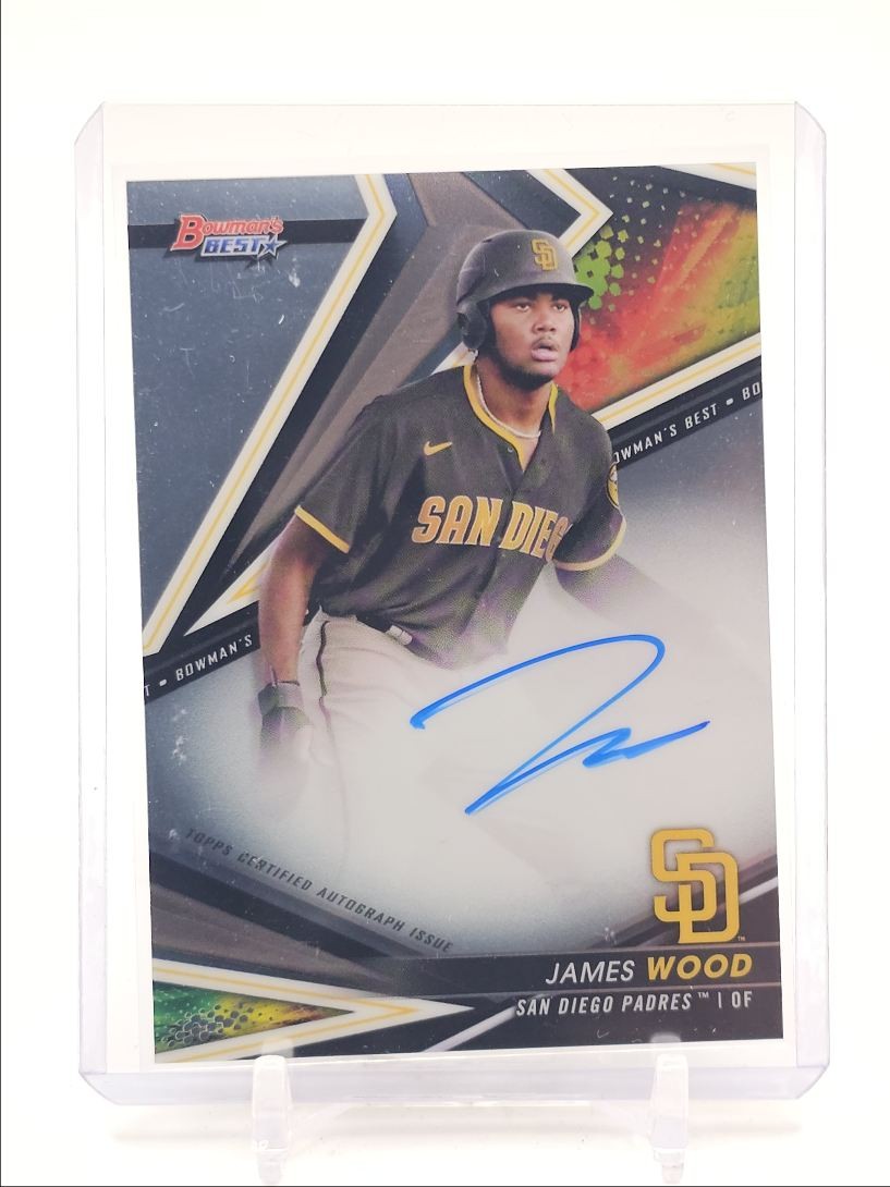 JAMES WOOD 2022 BOWMAN'S BEST PF 2022 AUTOGRAPH PADRES AUTO Q0902