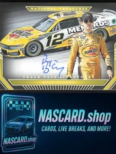 2024 National Treasures Ryan Blaney Track Pass Signatures Holo Silver #/25