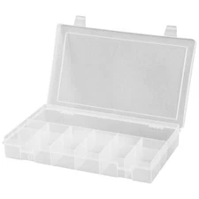 DURHAM MFG SP13-CLEAR Compartment Box,Pstv Snp,Clr,1 3/4 in 15V203
