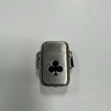 Cigarette Lighter PLAYING CARD Black Suit CLUBS