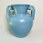 Vintage Stangl Pottery 3104 Blue Double Handle Vase Amphora Urn 7” Artware MCM
