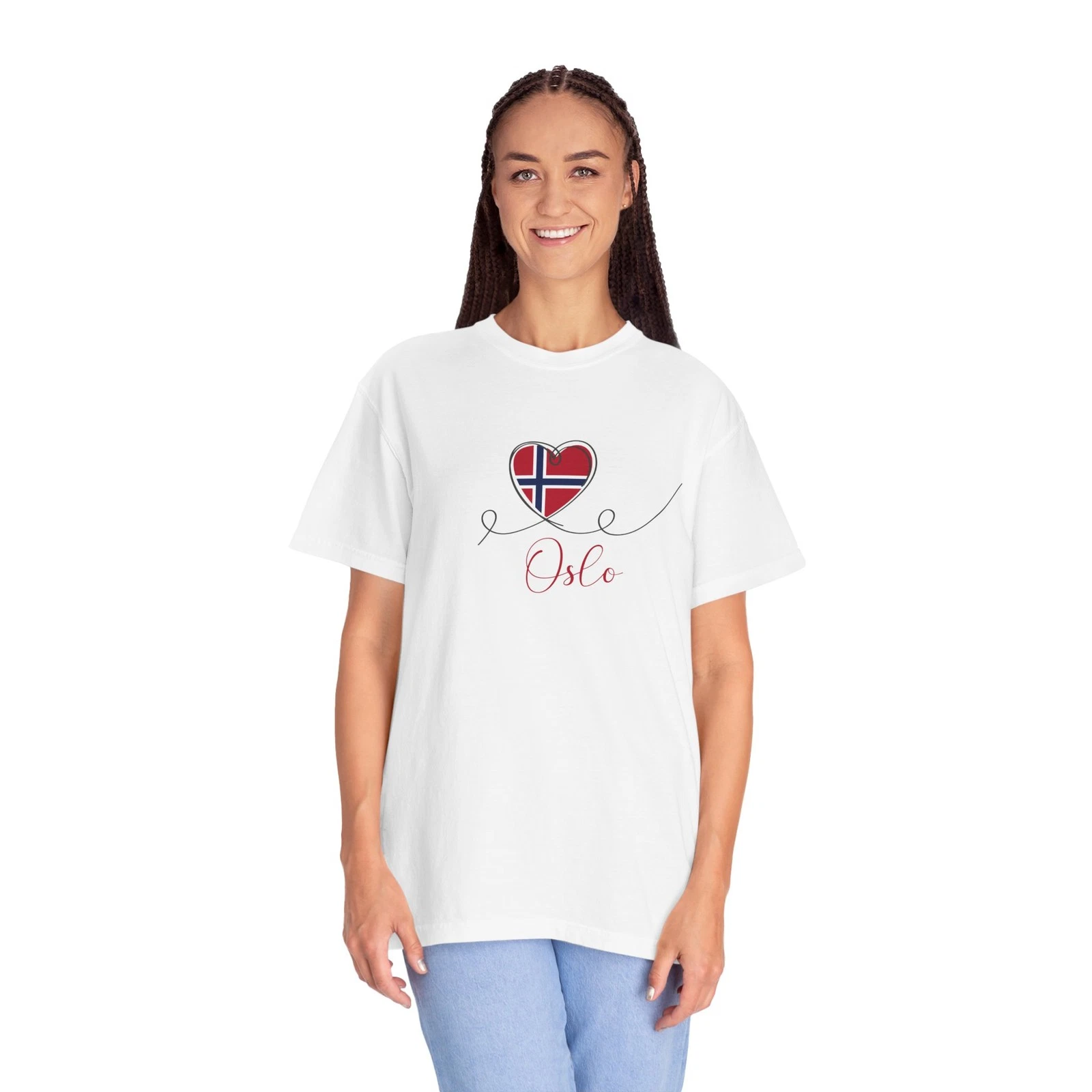 Oslo Norway - Heart Graphic Tee - Unisex Crewneck T-Shirt - Norwegian Shirt