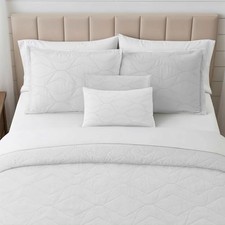 Quilts Size - All Season Bedspread Coverlet Set, Queen 29   White   Ellipse