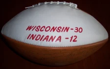 1970 Vintage Wisconsin Team Signed Trophy Football Bill Gregory Rufus 60+ Sigs!