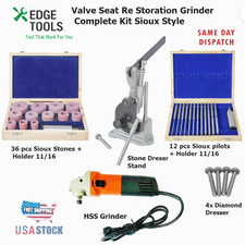 New Sioux Style 54 Pcs Valve Seat Re Storation Grinder Complete Kit Tools Usa
