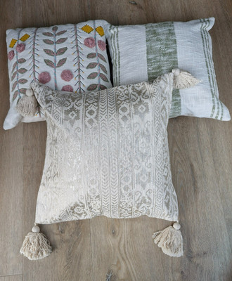 4er Set Designer gefüllte Kissen 18'' x 18'' (45 cm x 45 cm)