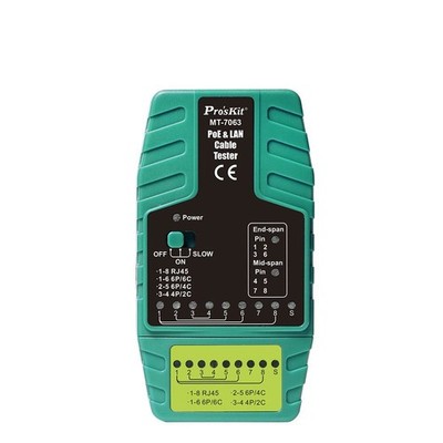 Pro sKit MT-7063 PoE und LAN Kabeltester, RJ11/RJ12/RJ45