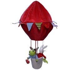 IKEA Heißluftballon mit Tieren, FABLER Mobile 45cm Gebraucht Frosch Hase Esel