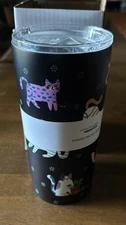 Vera Bradley Stainless Steel Tumbler 20 oz HERDING CATS NEW IN BOX