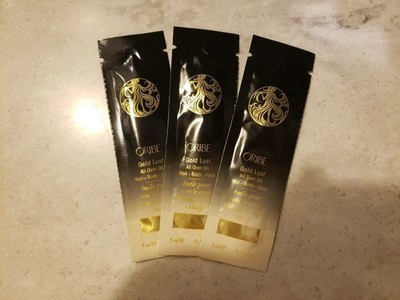 Oribe Gold Lust All Over Body Oil Hair Body Face Moisturize 5ml 3 Sample Packets
