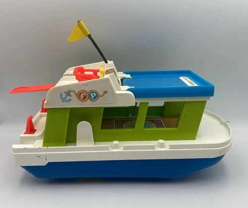 Vintage 1977 Fisher Price Little People Houseboat