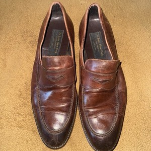 To Boot New York Adam Derrick Leather Loafers Dress Shoes Brown‎ 12 Preppy Italy Maurizio Bordeaux Calf Leather Men main image 4