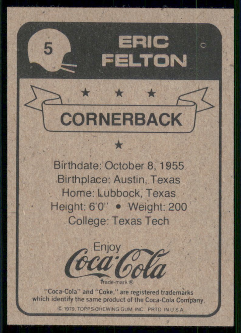 1979 Coca-Cola New Orleans Saints #5 Eric Felton | eBay