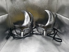 Lot of 2 Women Or Men Black VENETIAN MASQUERADE EYE Mask