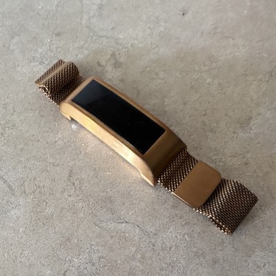 Fitbit Alta FB406 Activity Tracker, Gold Mesh Wristband, Metal/Plastic