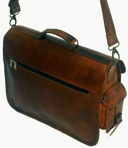 Ziegenleder Laptoptasche Messenger Herren Vintage Aktentasche Braun... - Bild 8 von 12