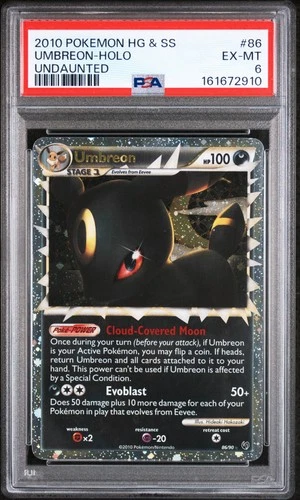 2010 Pokemon HeartGold & SoulSilver Undaunted 86 Umbreon PSA 6 161672910
