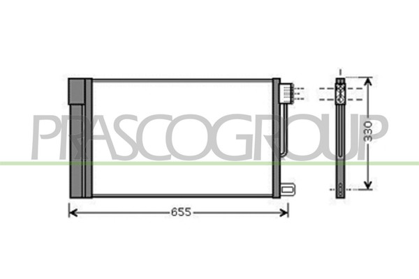 Prasco Kondensator Klimaanlage FüR Fiat Grande Punto 1.2 1.4 16V CitroëN Nemo-image
