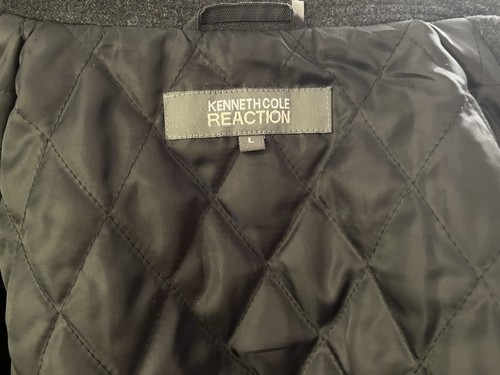 Abrigo Para Hombres Kenneth Cole Reaction Cálido Forrado Invierno Guisante Grande 80% Lana Real Inteligente - Imagen 5 de 5