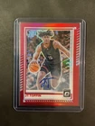JT Toppin Optic Red Auto /75 2025 Panini