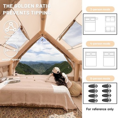 PAKICETUS Large Inflatable Camping Tent for 4-6 Person Families   Outdoorcamping