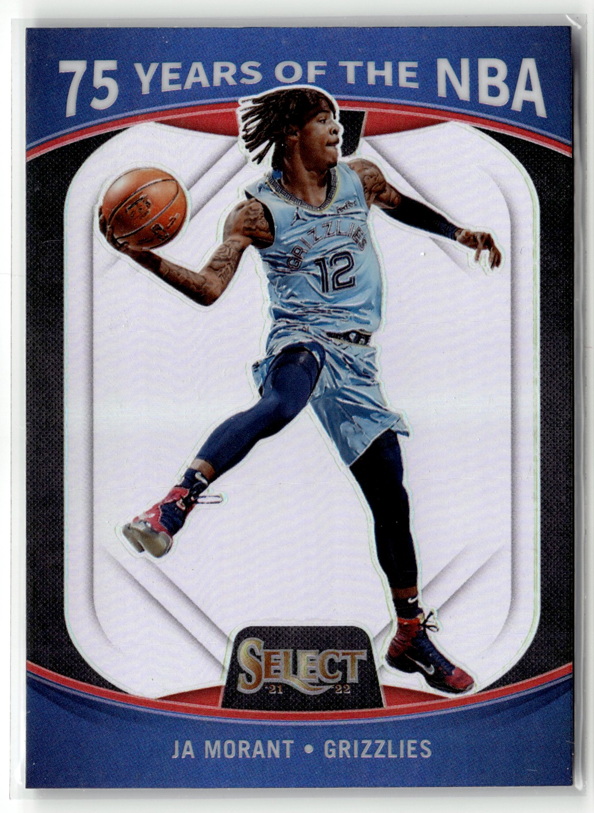2021-22 Panini Select #54 Ja Morant 75 Years of the NBA