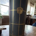 Vintage King Seeley Thermos Metal Bottle Grey w/ Gold Plaid Design — photo 4