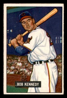 1951 BOWMAN #296 BOB KENNEDY INDIANS EX+/EX-MT SET BREAK 556219 (KYCARDS)