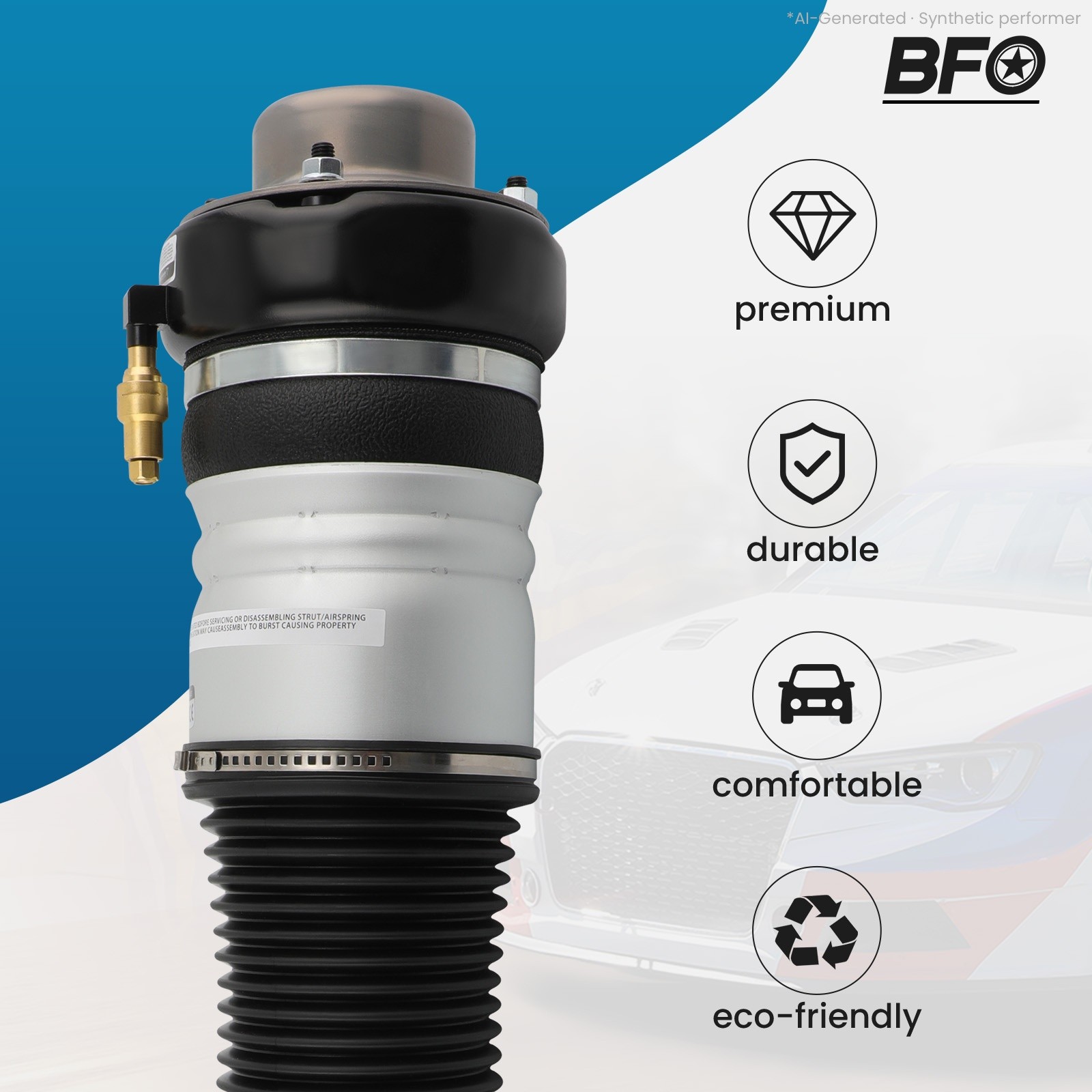 Puntone sospensione ammortizzatore aria anteriore destro per audi a6 allroad 2008 4fh c6 3.0 tdi foto 4