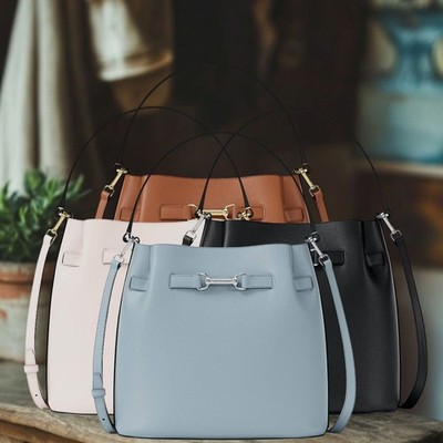 Michael Kors Carson Medium Leather Convertible Bucket Crossbody Bag Variation