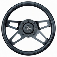 Grant 414 Steering Wheel - Challenger - 13-12 In - 3 In Dish - 4-spoke - Black