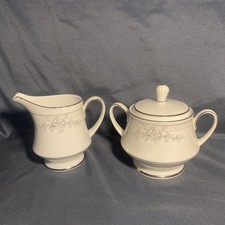 NORITAKE SWEET LEILANI CREAMER AND SUGAR  # 3482 Unused Preowned