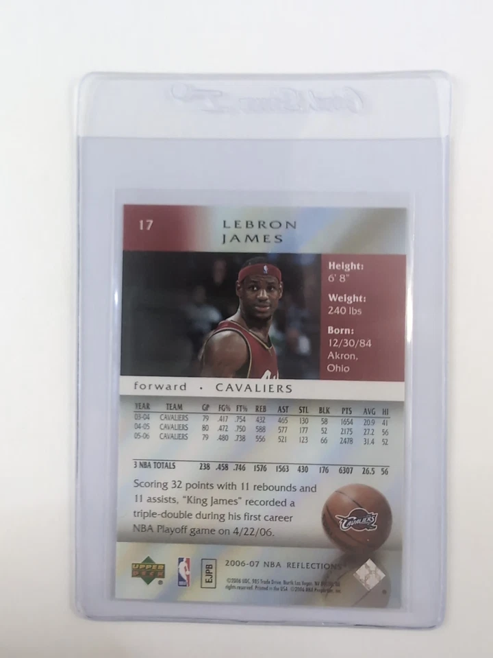 2006-07 UD Rookie Reflections LeBron James #17, GSC Gem Mint 10, Quick Grade - Image 4 of 4