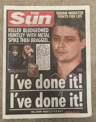 The Sun 27th February 2026 27/2/26 Ian Huntley Attacked & Arsenal Want Gordon