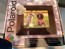 Polaroid 8" Digital Photo Frame Candlenut Distressed Wood Frame, PDF-800CD - NEW